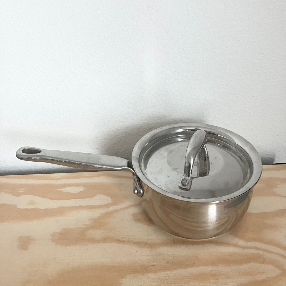 Kirkland Professional Saucepan w/Lid 2 QT Stainless Made in Italy